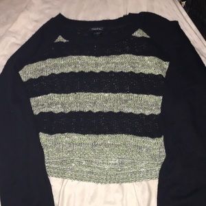 Large cropped long sleeve shirt